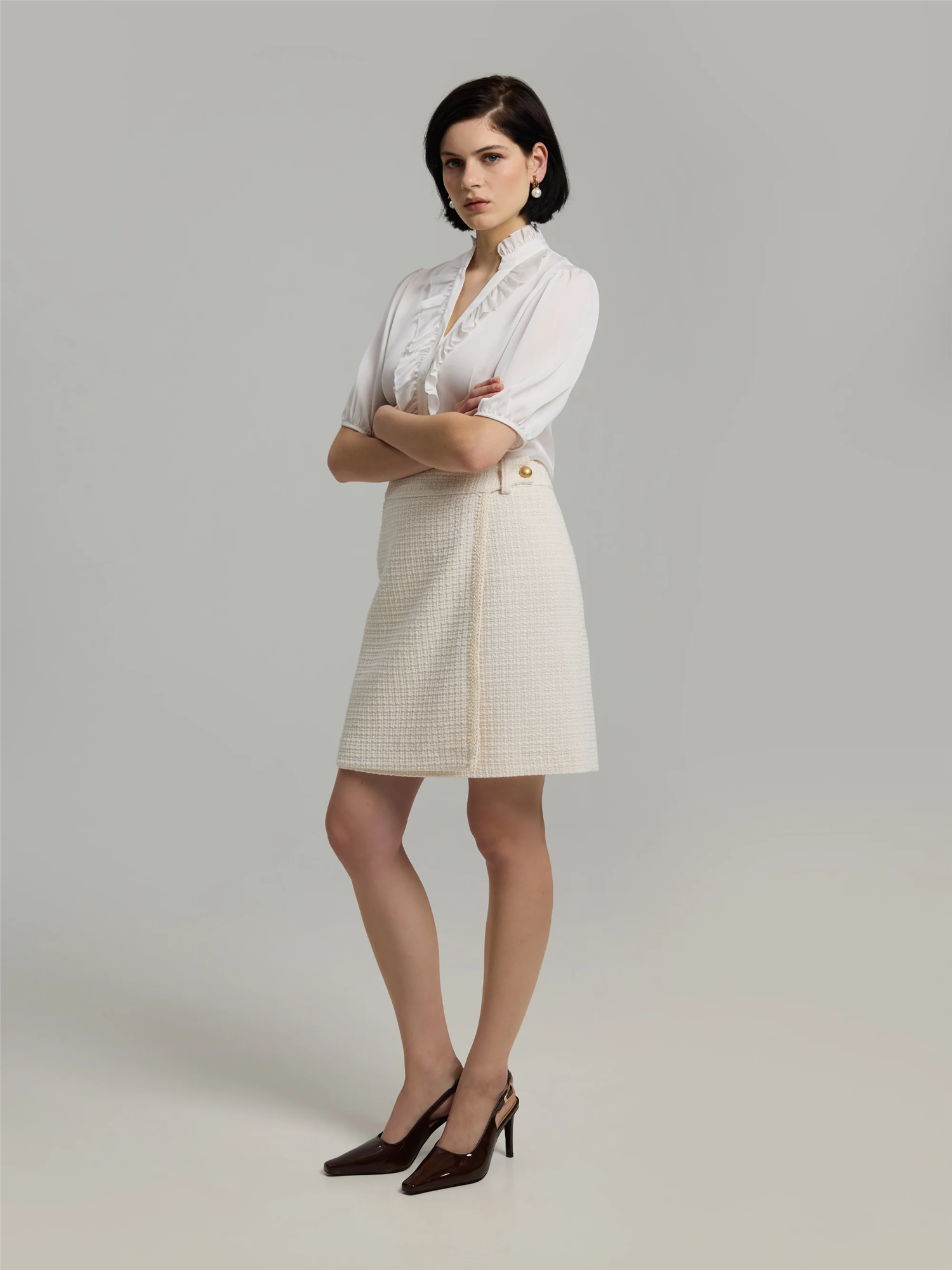 Celia 50 Skirt White Skjørt